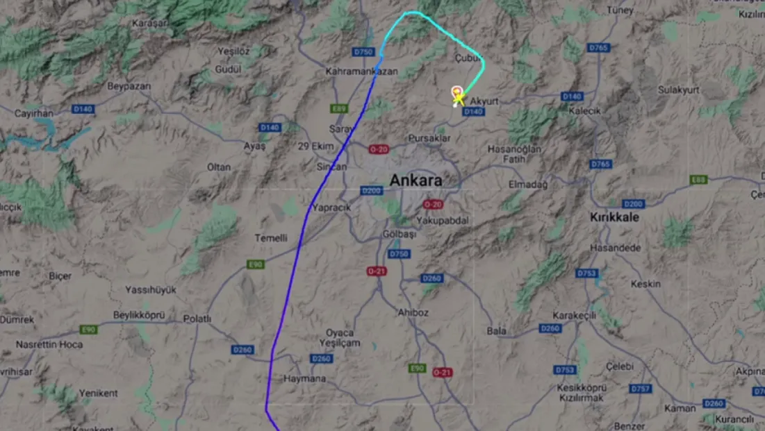 Libya askeri heyetini taşıyan özel jet Ankara yakınlarında düştü