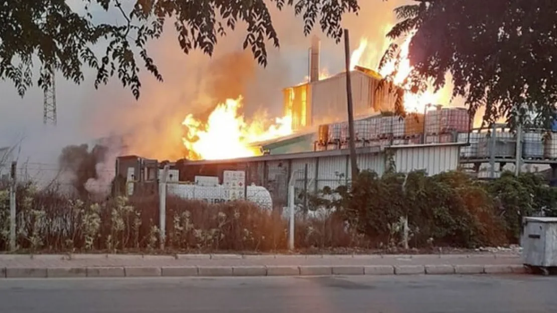 Antalya'daki kimya fabrikasında yangın paniği