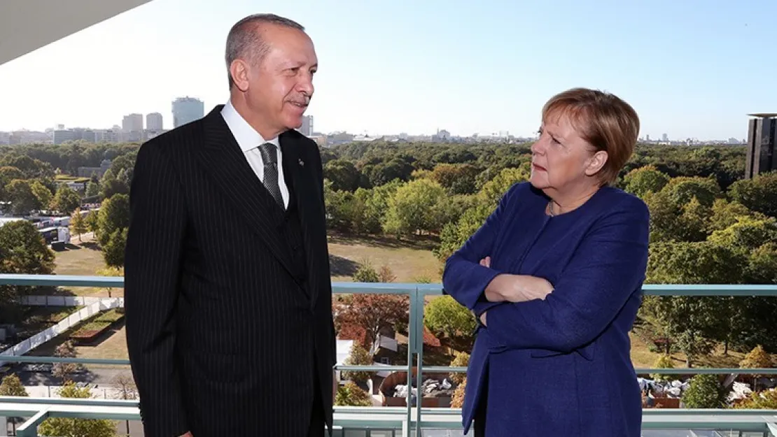 Erdoğan Merkel'le Görüştü