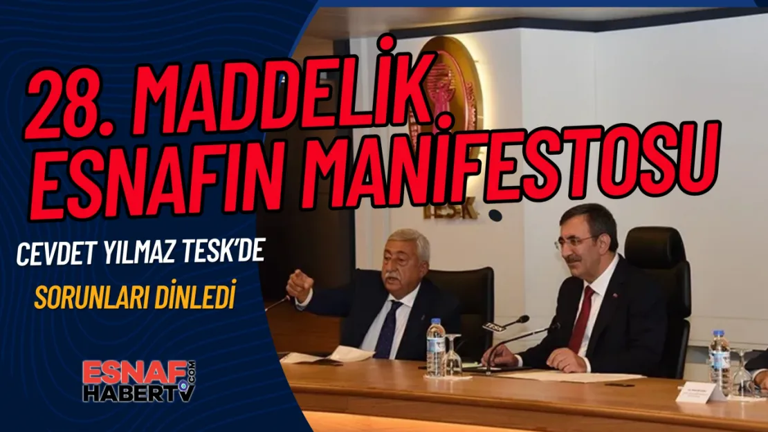 Esnaf ve Sanatkarın Manifestosu