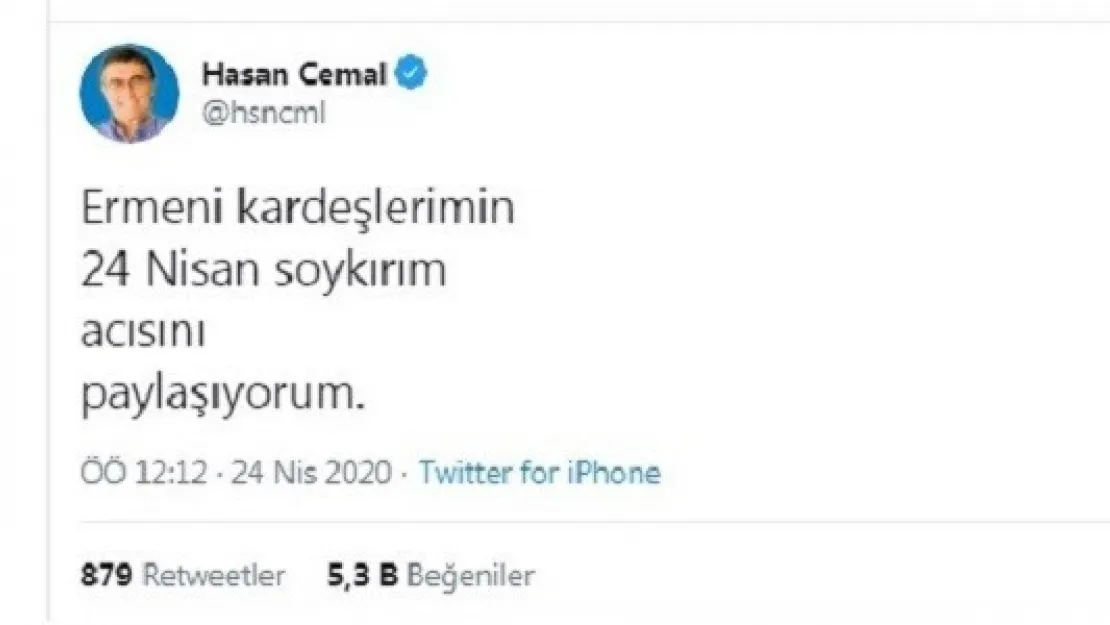 Hasan Cemal'e Tepki Yağdı