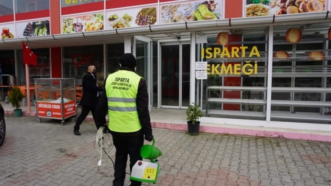 Isparta Esnafına Dezenfekte Yardımı