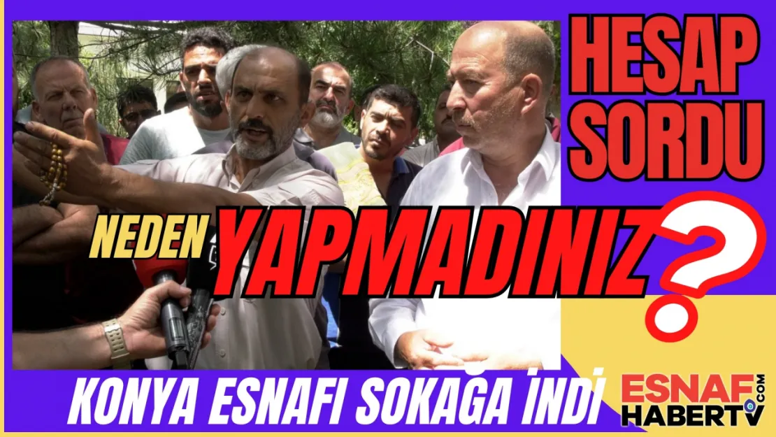 Konya'da sanayi esnafı Cuma sonrası meydana indi