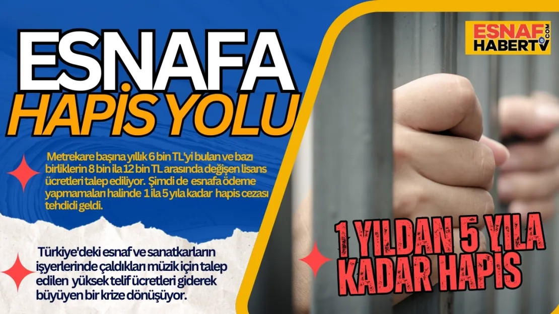 Telif Talebi Yetmedi  Ödemeyen Esnafa Hapis Yolu