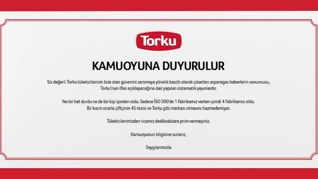 TORKU: 1 İken 4 Fabrikamız Oldu