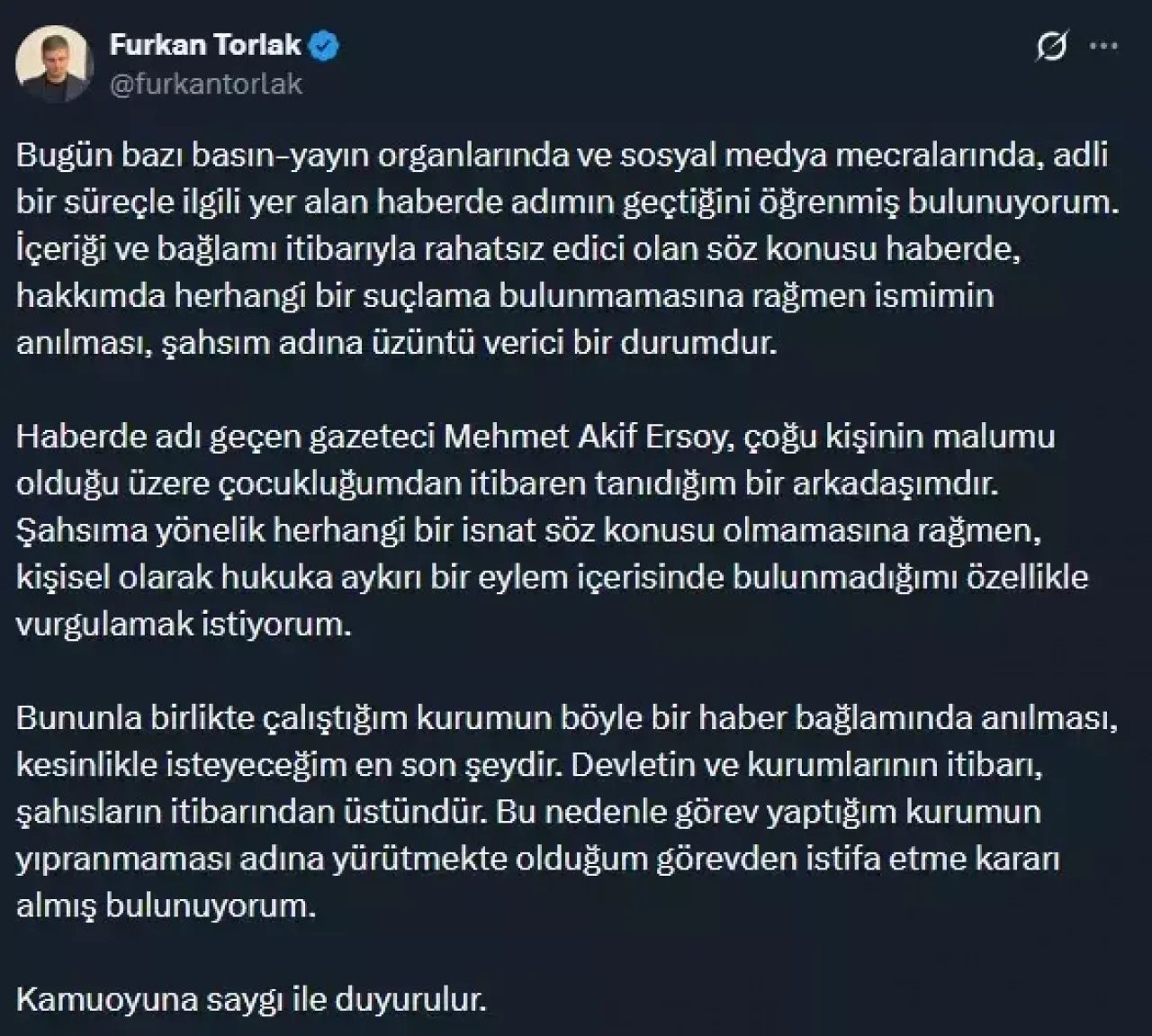 Mehmet Akif Ersoy olayı: Cumhurbaşkanlığı İletişim Başkanlığı Dezenformasyonla Mücadele Merkezi Koordinatörü istifa etti