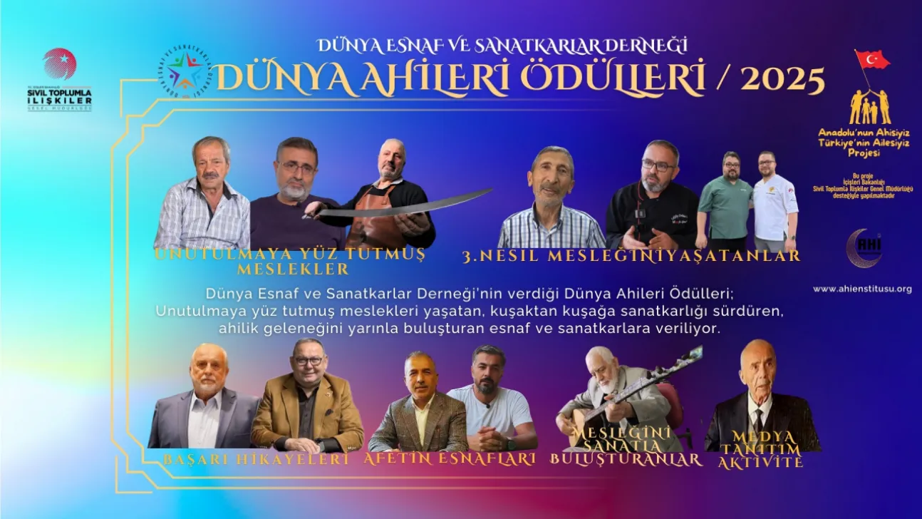 2025 yılı Dünya Ahileri Ödülleri Açıklandı