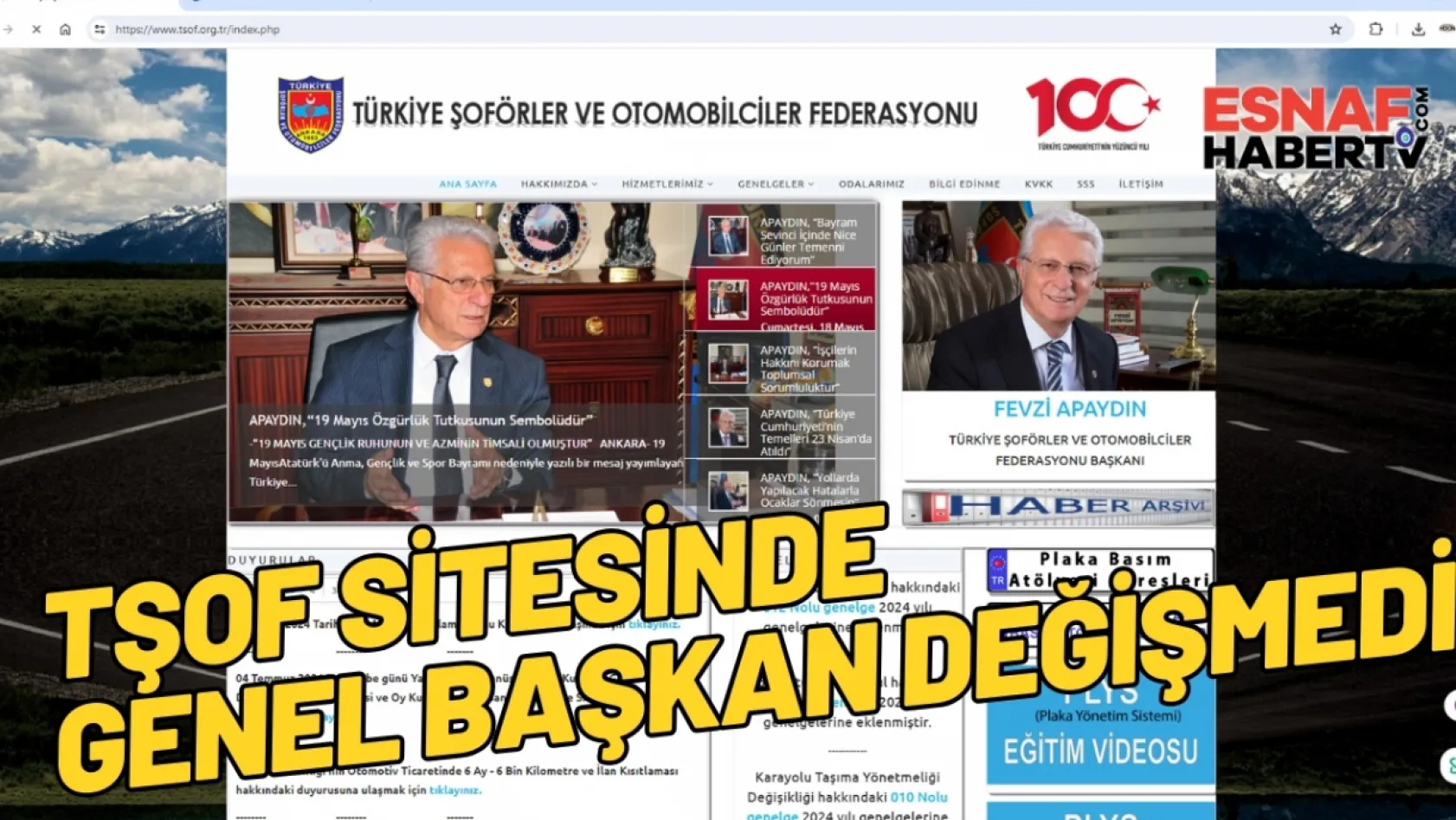 Adın adım TŞOF başkanlığına