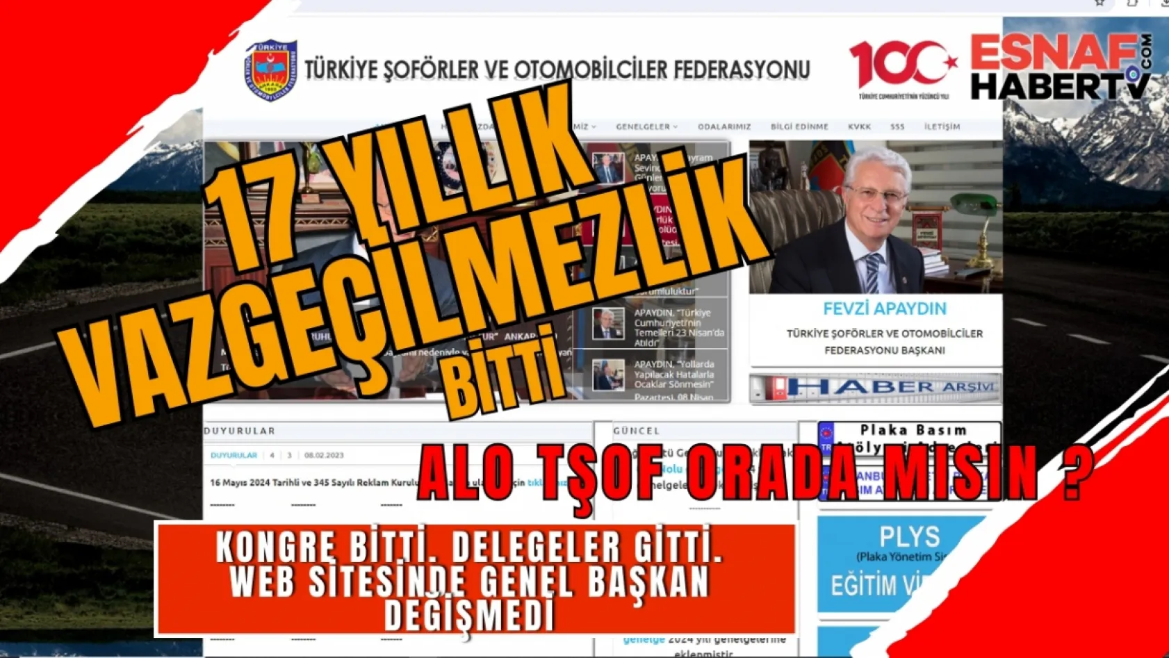 Adın adım TŞOF başkanlığına