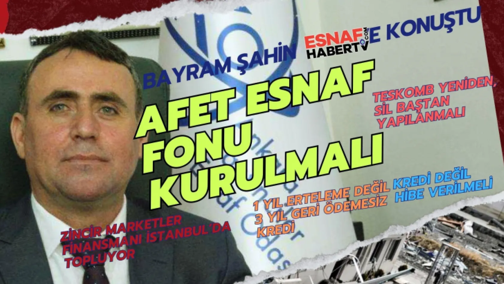 Afet Esnaf Fon Kurulmalı