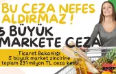 5 büyük market zincirine 231 milyon TL'lik rekor ceza