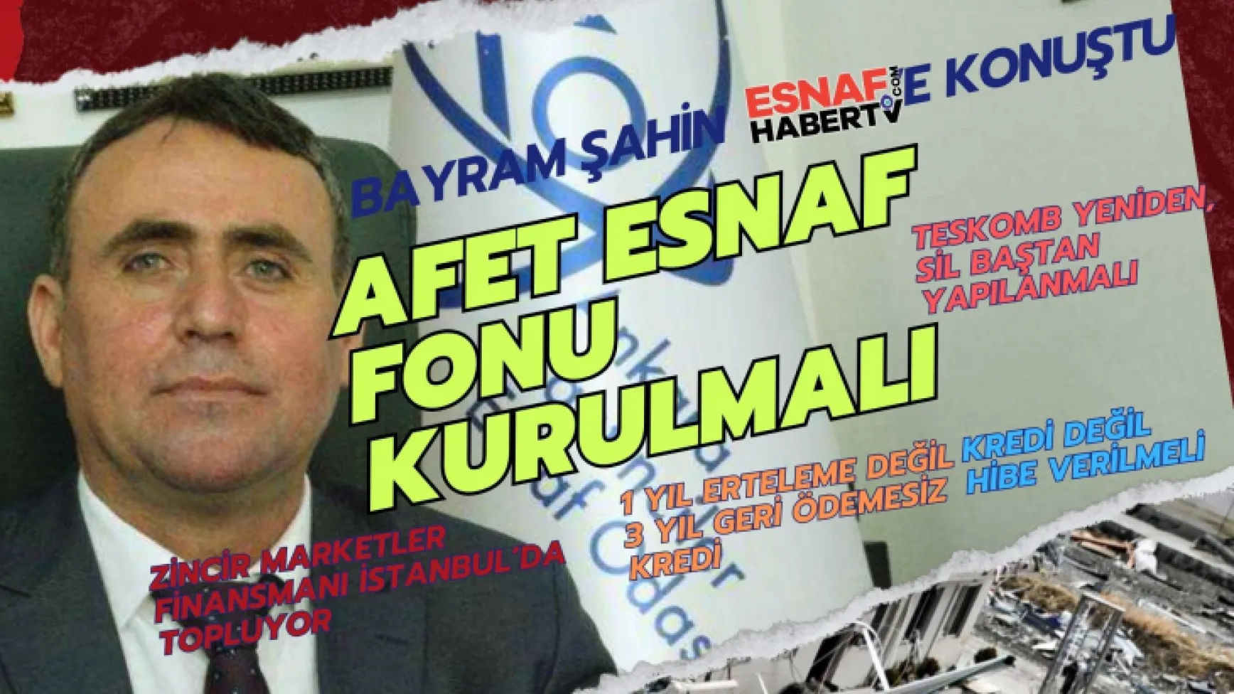 Afet Esnaf Fon Kurulmalı