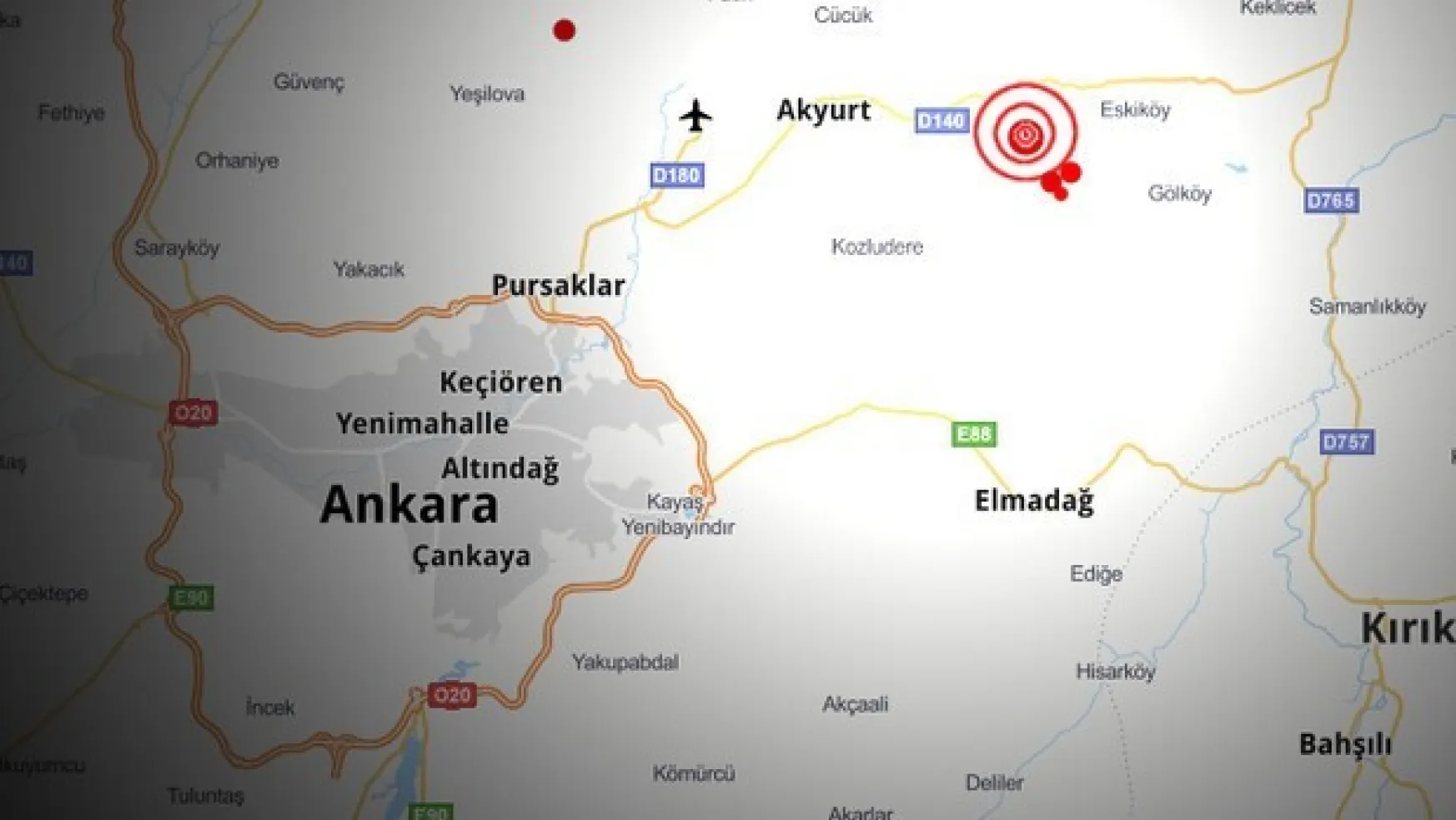 Ankara'da 3.9 ve 3.3 büyüklüğünde iki deprem
