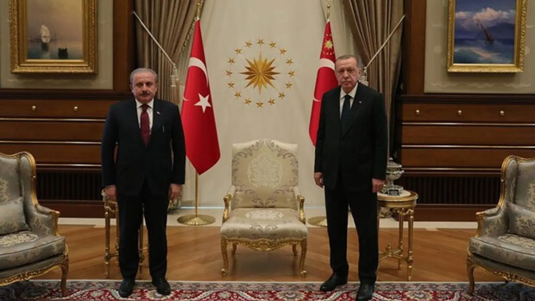 Cumhurbaşkanı Erdoğan TBMM Başkanı Şentop'u kabul etti
