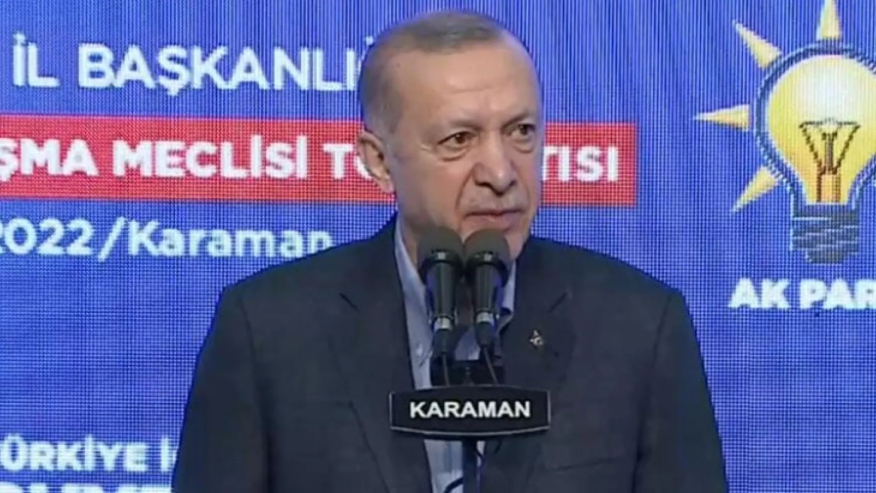 Cumhurbaşkanı Karaman'da konuşuyor