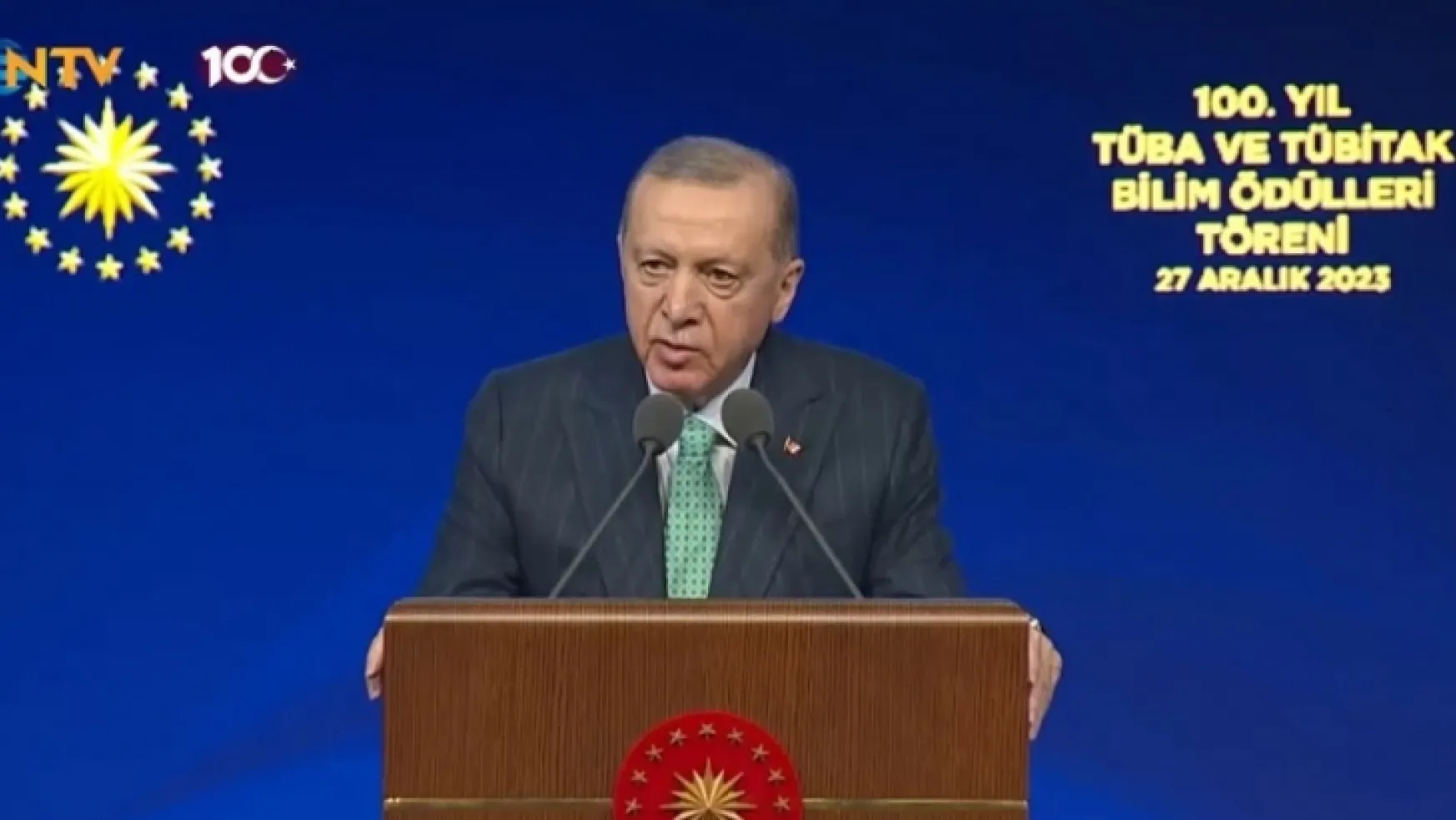 Erdoğan TÜBA ve TÜBİTAK Bilim Ödülleri töreninde konuştu: Netenyahu'nun Hitler'den farkı var mı?