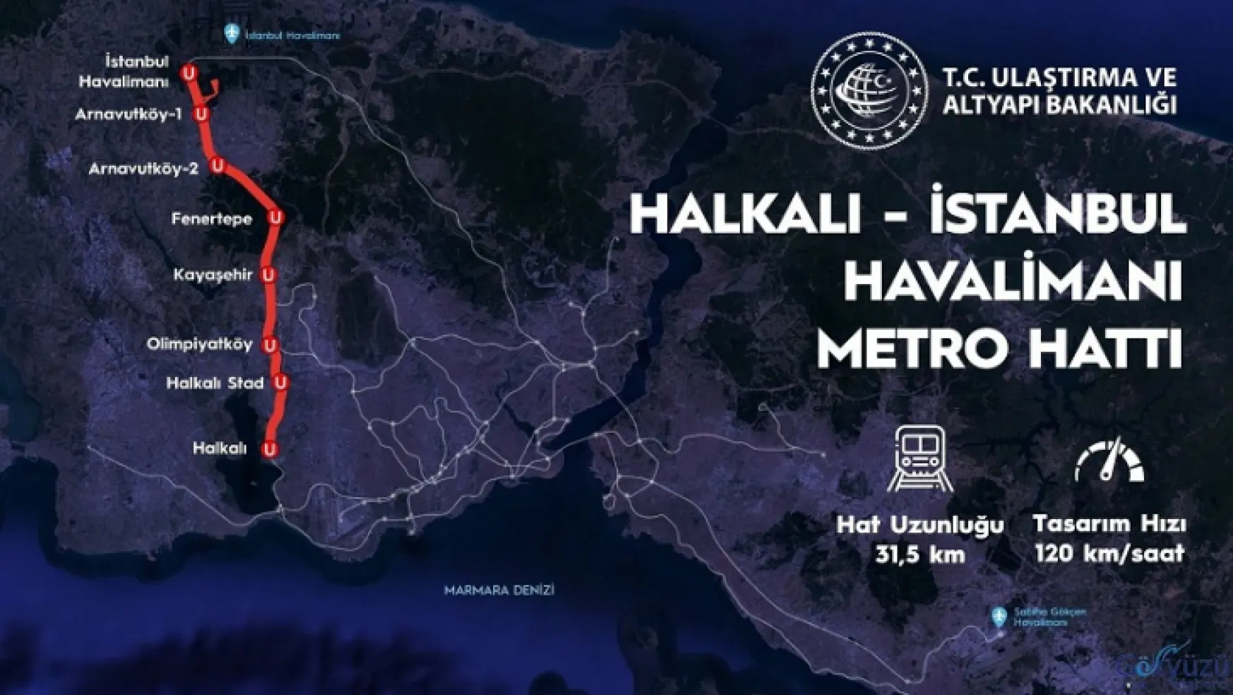Halkalı-İstanbul Havalimanı Metro Hattı'nın yüzde 87'si tamamlandı