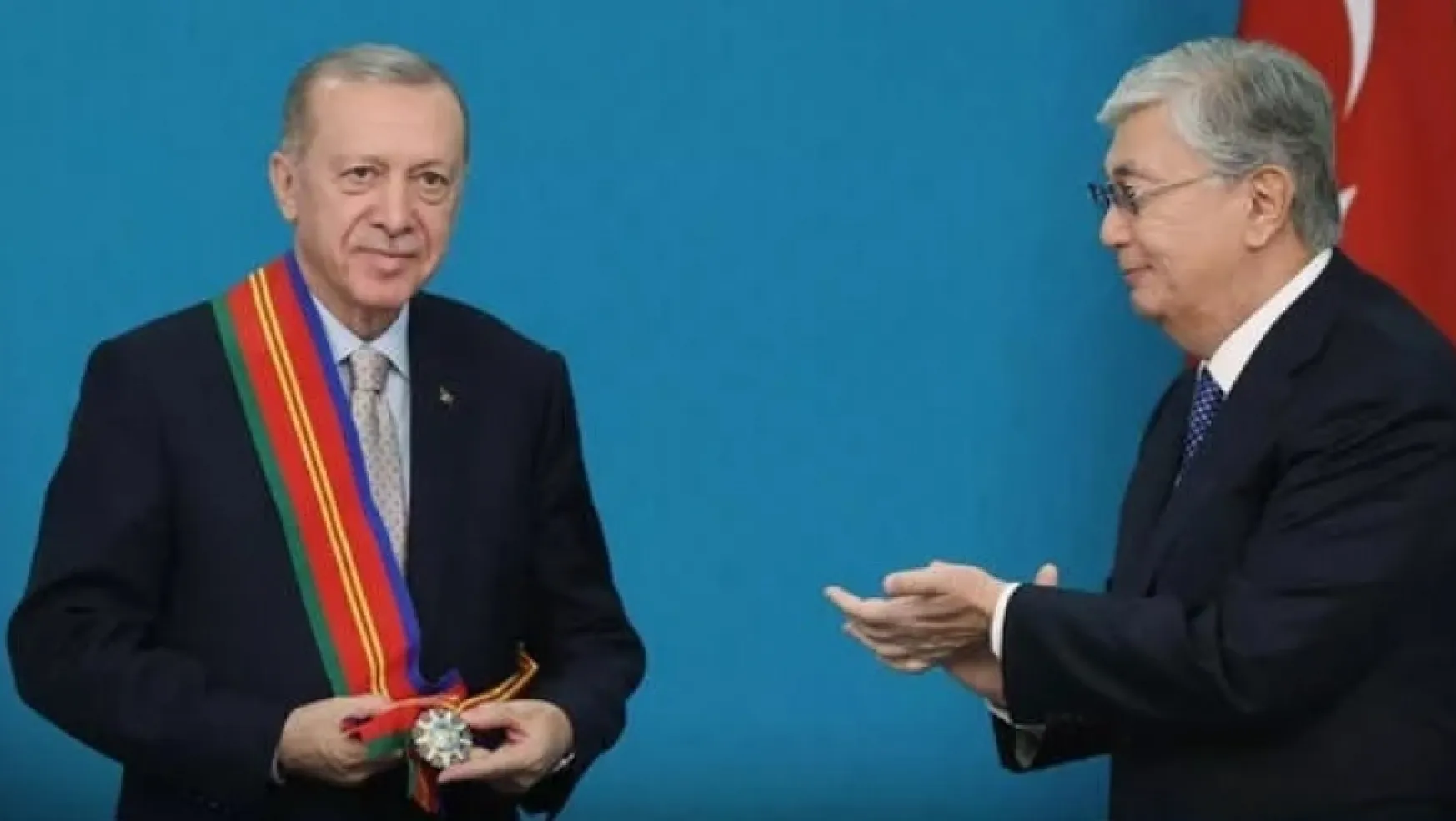 Kazakistan'dan Erdoğan'a devlet nişanı