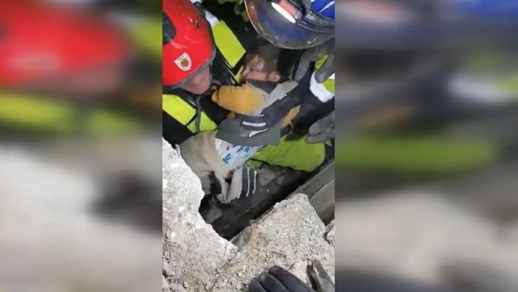 Macar kurtarma ekibi 1.5 yaşındaki bebeği kurtardı
