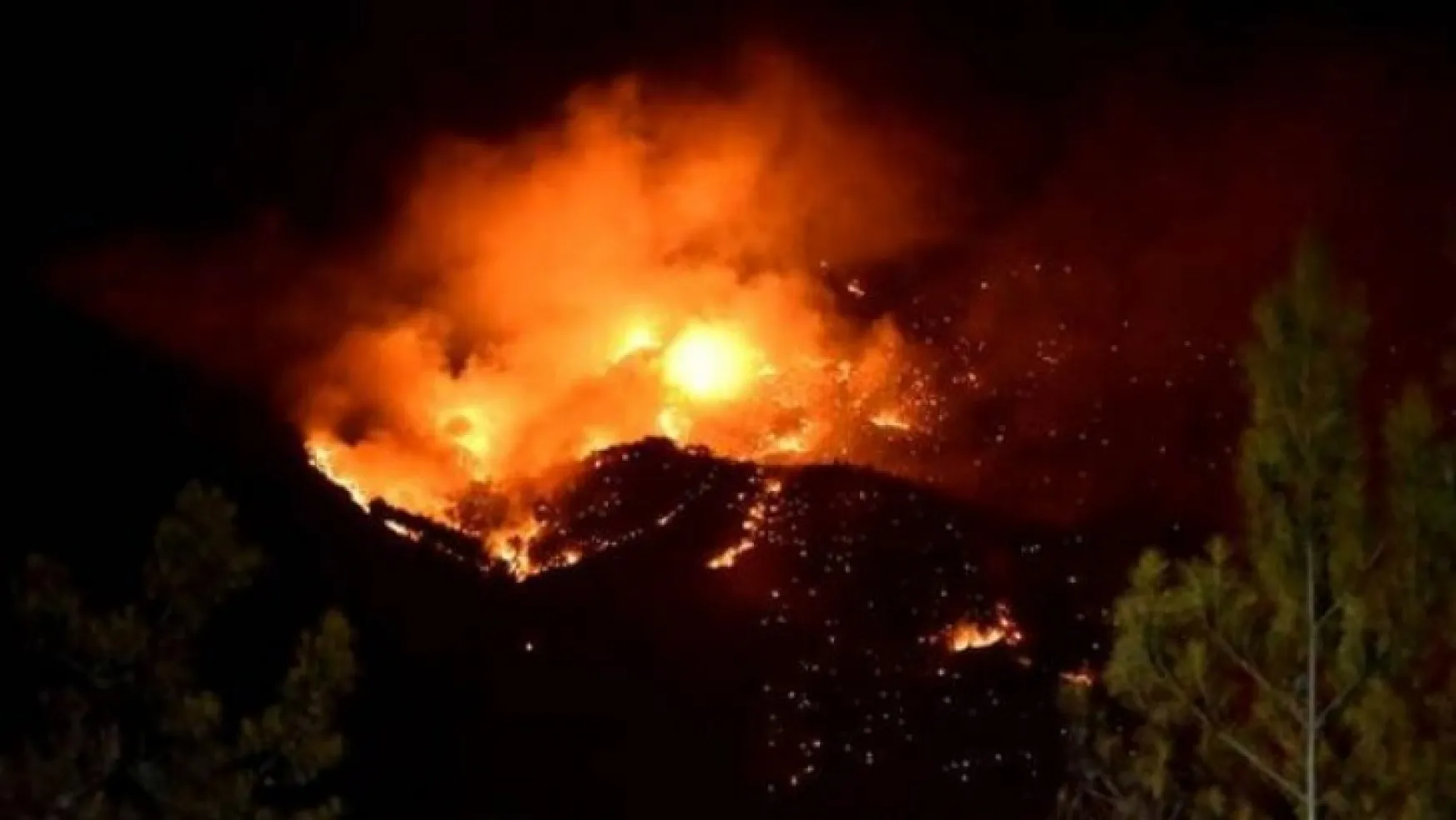 Mersin Aydıncık'taki orman yangınına müdahale sürüyor...
