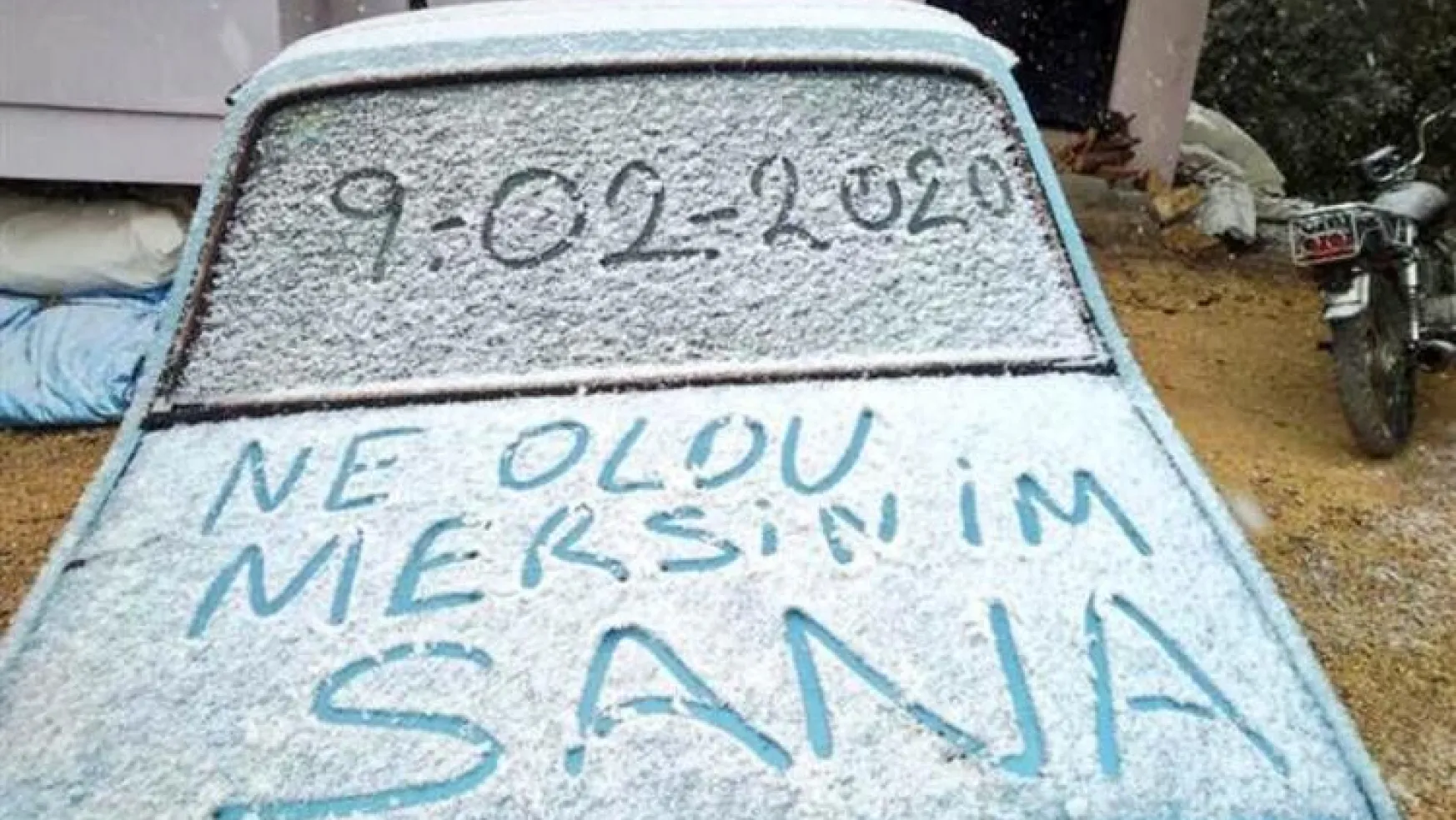 Mersin'e 5 Yıl Sonra Kar Yağdı