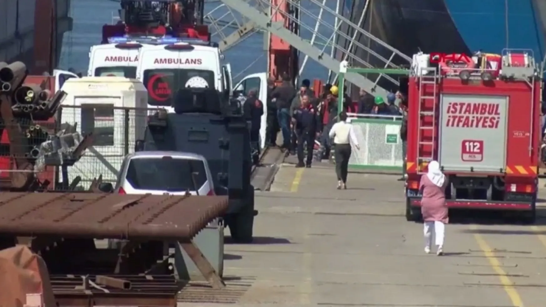 Tuzla tersanesindeki gemide patlama: 4 işçi yaralandı