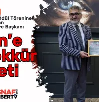 Dünya Ahileri Ödül Törenine Destek Veren Başkan Şahin'e Teşekkür Plaketi