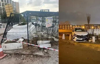 Ankara'daki Tezveren Sultan Türbesi'ne otomobil çarptı