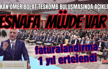 Bakan Bolot  TESKOMB'un Antalya Toplantısında Müjde Verdi