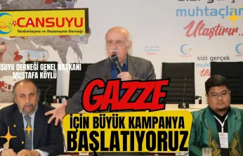 Cansuyu Derneği Genel Başkanı Mustafa Köylü: Gazze İçin Durmadan Çalışıyoruz