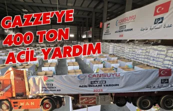 Cansuyu'ndan Gazze'ye 500 Ton Acil Yardım