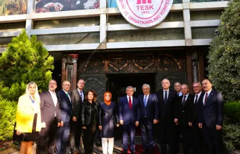 TESK, Eski Başbakan Davutoğlu'nu Ağırladı