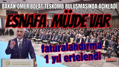 Bakan Bolot  TESKOMB'un Antalya Toplantısında Müjde Verdi