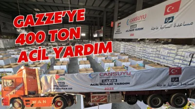 Cansuyu'ndan Gazze'ye 500 Ton Acil Yardım