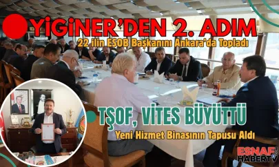 TŞOF Başkanı Yiğiner'den İkinci Hamle mi : 22 İlin ESOB Başkanlarıyla Bir Araya Geldi