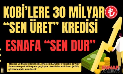 Hazine ve Maliye'den KOBİ'lere 30 Milyar TL'lik Yeni Finansman Desteği