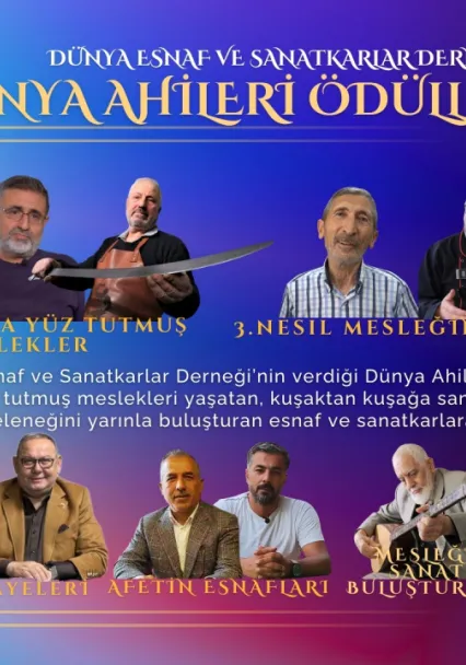 2025 yılı Dünya Ahileri Ödülleri Açıklandı