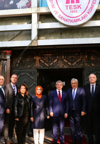 TESK, Eski Başbakan Davutoğlu'nu Ağırladı