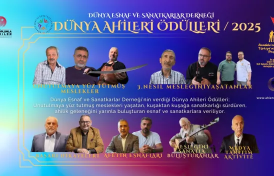 2025 yılı Dünya Ahileri Ödülleri Açıklandı