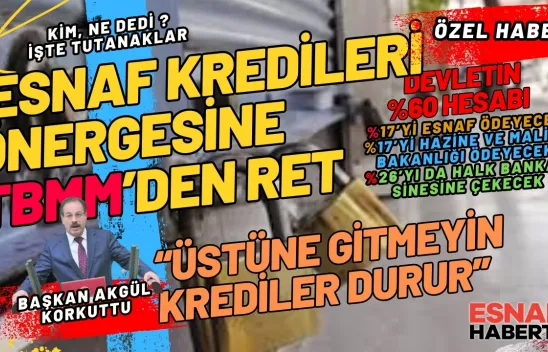 Esnaf Kredileri TBMM Gündemine Geldi... Ama  Çözüm Yok