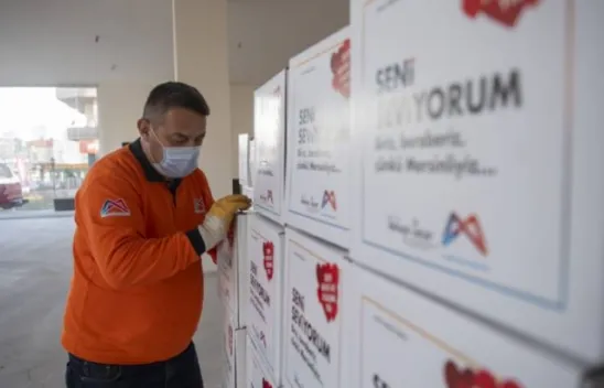 O kentte iş yeri kapalı 5 bin 785 esnafa gıda kolisi