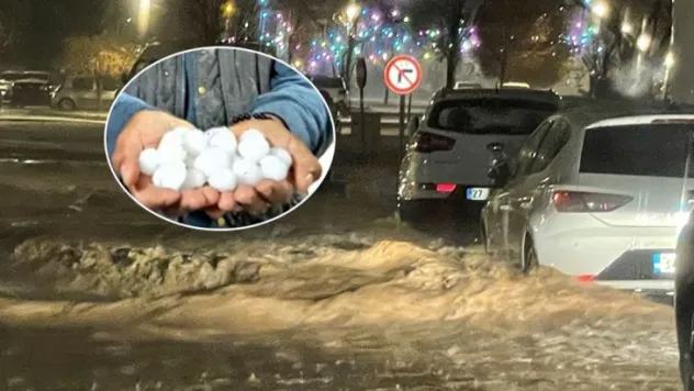 Gaziantep ve Kilis'te sağanak etkili oldu! Ceviz büyüklüğünde dolu yağdı