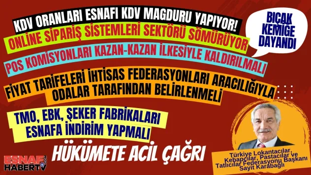 Lokantacılar, Kebapçılar, Pastacılar , Tatlıcılar İsyan Etti: