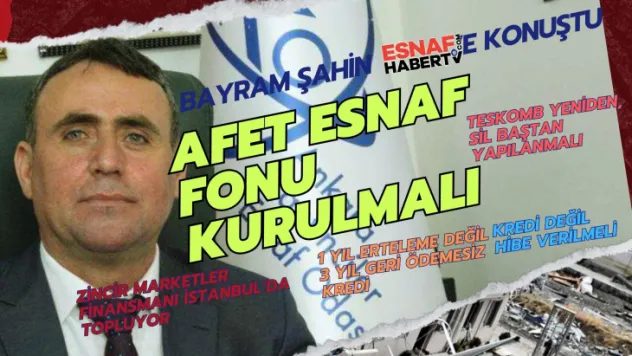 Afet Esnaf Fon Kurulmalı