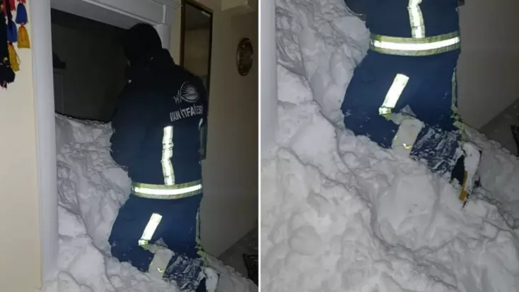 Van'da mahalleye çığ düştü: 1 kişi kayıp