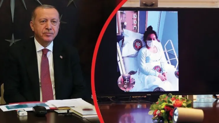 Cumhurbaşkanı Erdoğan, Cerrahpaşa'da yatan hastalarla görüştü