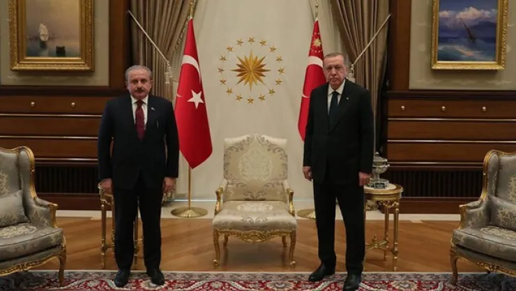 Cumhurbaşkanı Erdoğan TBMM Başkanı Şentop'u kabul etti