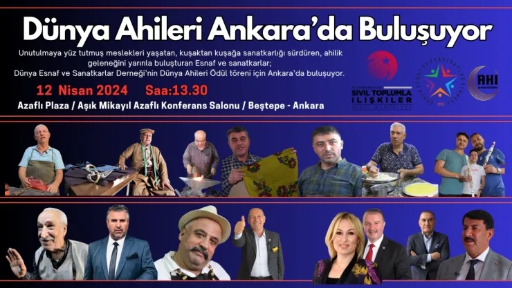 Dünya Ahileri Ankara'da buluşuyor
