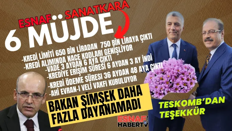 Esnafın Kredi Baskısı Sonuç Verdi