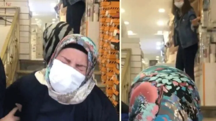 İstediği ayakkabıyı almayan annesini merdivenden itti...